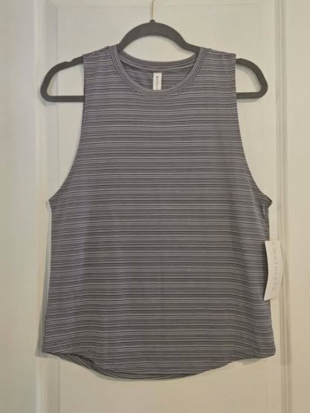 New With Tags Athleta Cloudlight Striped Muscle Tank Small Blue White Modal